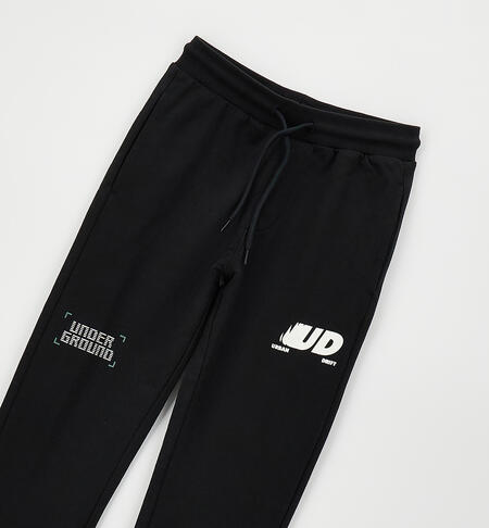 Pantalone 100% cotone ragazzo NERO-0658
