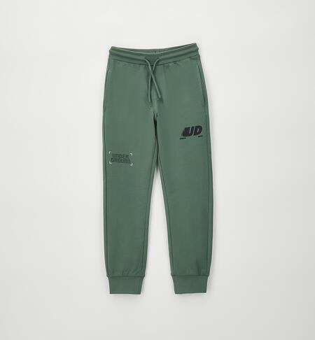 Pantalone 100% cotone ragazzo VERDE MILITARE-4717