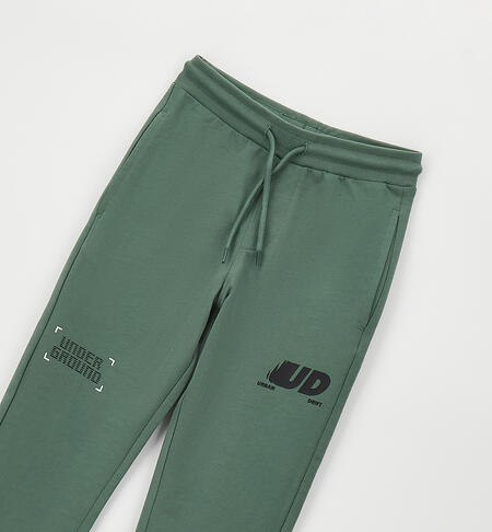 Pantalone 100% cotone ragazzo VERDE MILITARE-4717