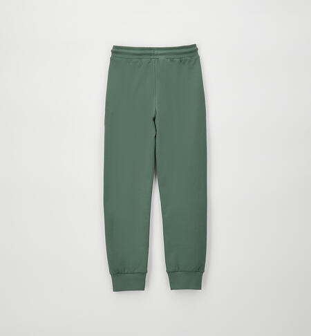 Pantalone 100% cotone ragazzo VERDE MILITARE-4717