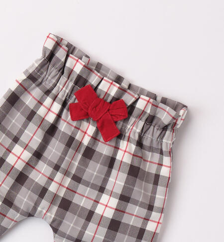 iDO check trousers for boys from 1 to 24 months GRIGIO-0518