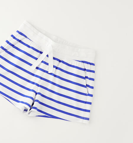 Pantalone a righe ragazza BIANCO-BLUETTE-6CCH