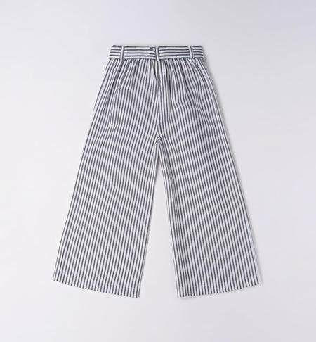 Pantalone a righe ragazza da 8 a 16 anni iDO NERO-0658