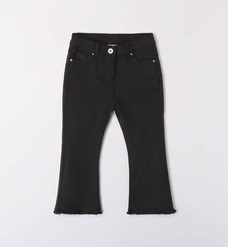 iDO flared trousers for girls aged 9 months to 8 years NERO-0658