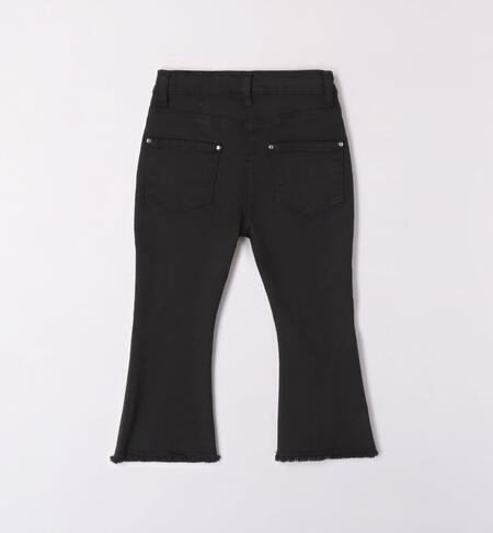 iDO flared trousers for girls aged 9 months to 8 years NERO-0658