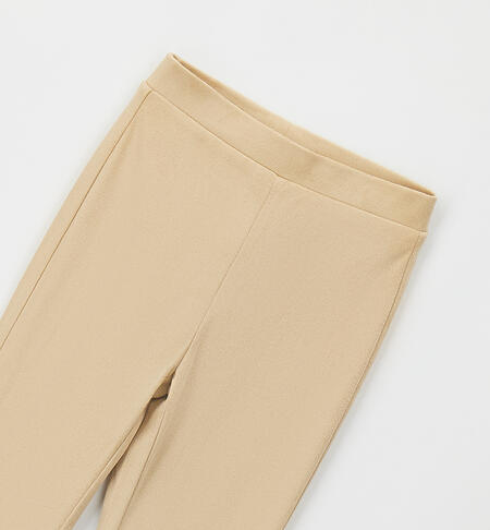 Pantalone bambina a zampa BEIGE-0734
