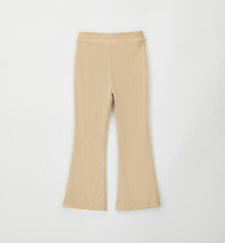 Pantalone bambina a zampa BEIGE-0734