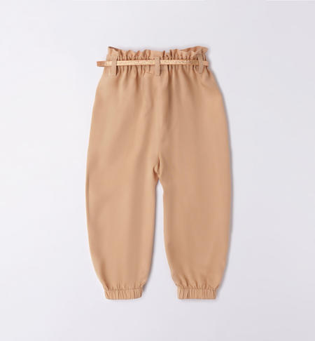 Pantalone bambina con cintura da 9 mesi a 8 anni iDO BEIGE-0732