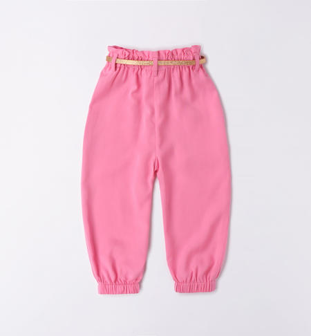 Pantalone bambina con cintura da 9 mesi a 8 anni iDO ROSA-2424