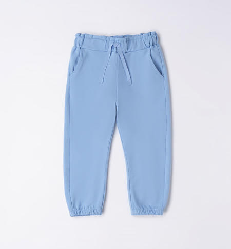 iDO sweatpants for girls from 9 months to 8 years AZZURRO-3624