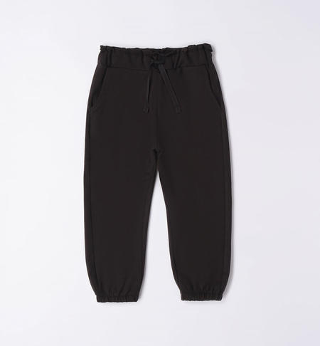 iDO sweatpants for girls from 9 months to 8 years NERO-0658