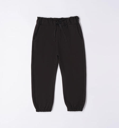 Pantalone bambina in felpa da 9 mesi a 8 anni iDO NERO-0658