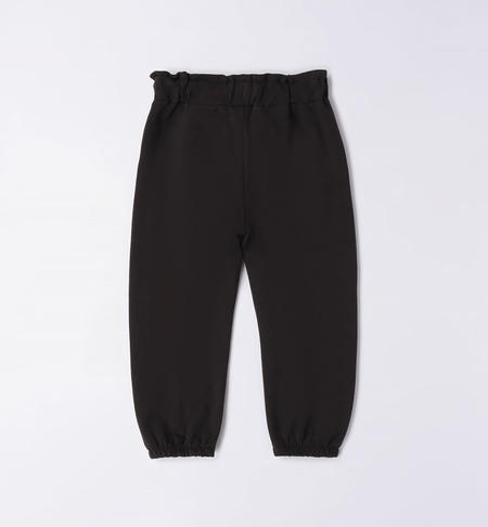 Pantalone bambina in felpa da 9 mesi a 8 anni iDO NERO-0658