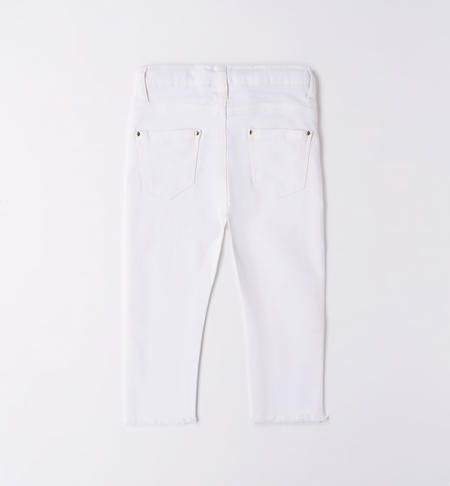 iDO twill trousers for girls from 9 months to 8 years BIANCO-0113