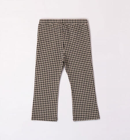 iDO houndstooth trousers for girls aged 9 months to 8 years BEIGE-0916