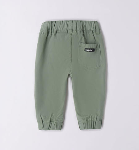 Pantalone bambino 100% cotone da 9 mesi a 8 anni iDO VERDE SALVIA-4715