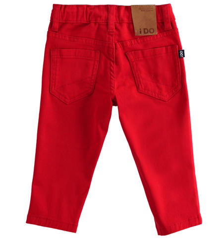 Twill trousers for boys from 9 months to 8 years iDO ROSSO-2253