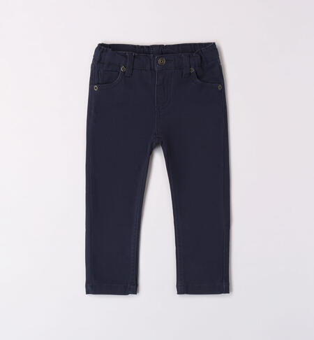 Pantalone bambino in twill stretch BLU