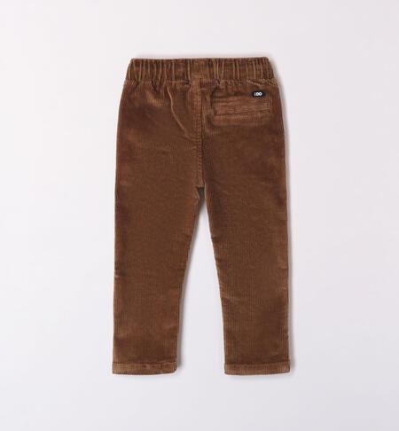 iDO corduroy trousers for boys aged 9 months to 8 years DARK BEIGE-0818
