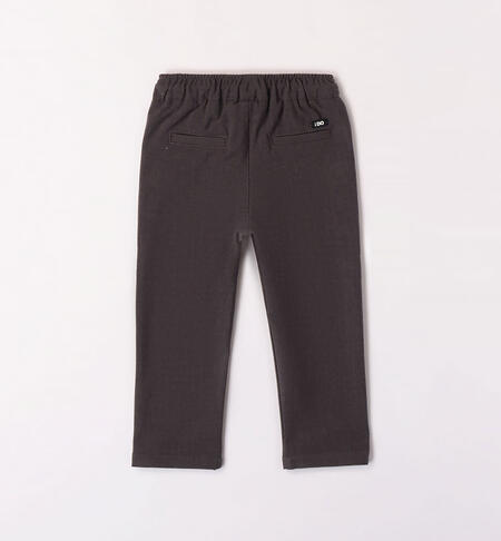 iDO grey trousers for boys aged 9 months to 8 years GRIGIO MELANGE SCURO-8994