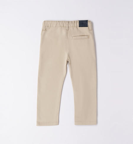 iDO slim fit trousers for boys from 9 months to 8 years BEIGE-0435