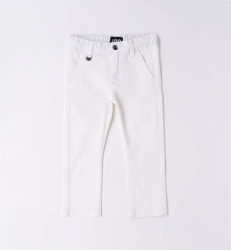 iDO slim fit trousers for boys from 9 months to 8 years BIANCO-0113