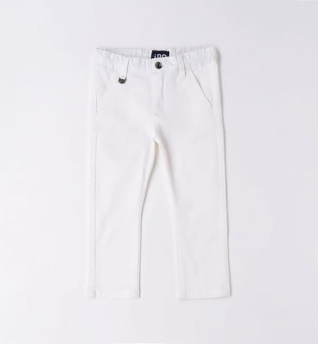 Pantalone bambino slim fit BIANCO