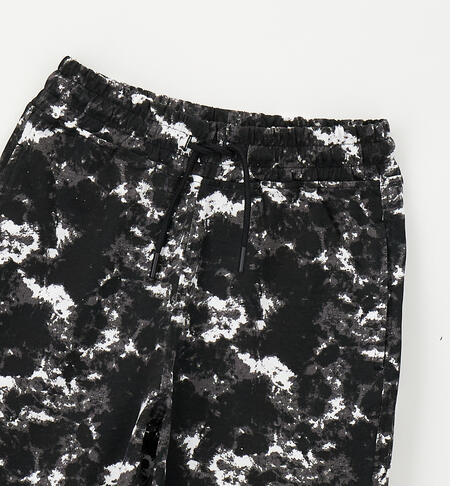 Pantalone basket per ragazzo BIANCO-NERO-6CBF