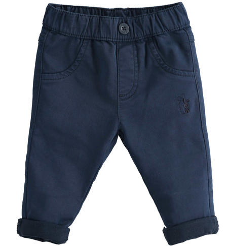 Cotton baby boy trousers from 1 to 24 months iDO NAVY-3885