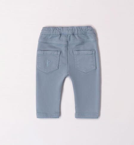 Pantalone bimbo in cotone stretch da 1 a 24 mesi iDO AZZURRO-3922