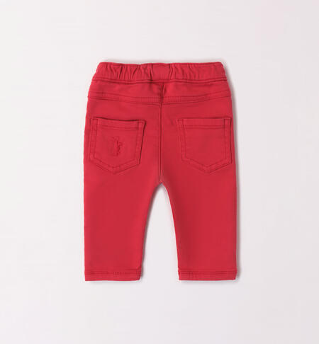 iDO cotton trousers for boys from 1 to 24 months ROSSO-2253