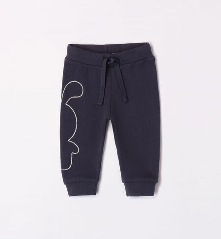 Pantalone bimbo in felpa garzata da 1 a 24 mesi iDO NAVY-3885