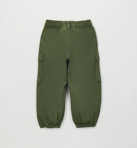 Pantalone cargo bambina VERDE MILITARE-5554