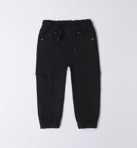 Pantalone cargo bambino da 9 mesi a 8 anni iDO NERO-0658