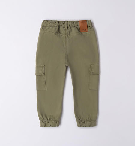 iDO cargo trousers for boys from 9 months to 8 years VERDE SALVIA-5454
