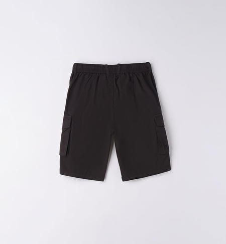 Pantalone cargo corto per ragazzo da 8 a 16 anni iDO NERO-0658
