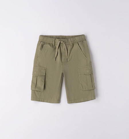 Pantalone cargo corto per ragazzo da 8 a 16 anni iDO VERDE SALVIA-5454