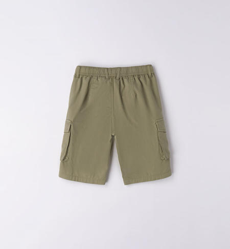 Pantalone cargo corto per ragazzo da 8 a 16 anni iDO VERDE SALVIA-5454