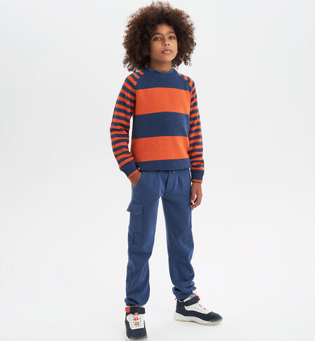 iDO cargo trousers for boys from 8 to 16 years BLU-3656