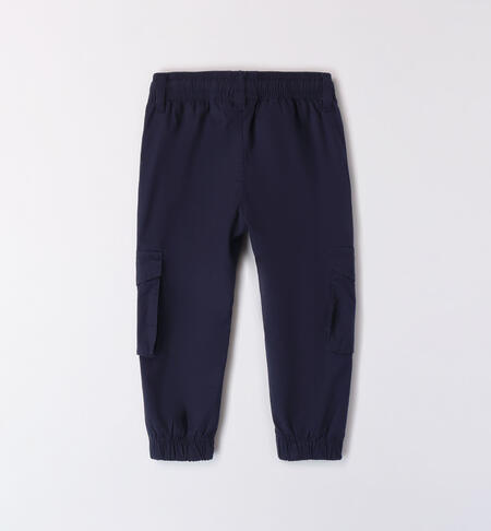 Boys' cargo trousers in cotton NAVY-3854