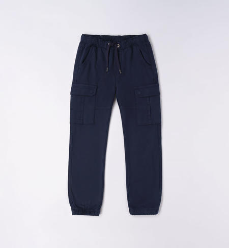 iDO cargo trousers for boys from 8 to 16 years NAVY-3854