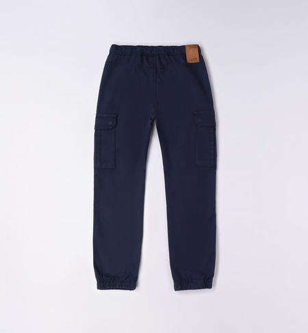 iDO cargo trousers for boys from 8 to 16 years NAVY-3854
