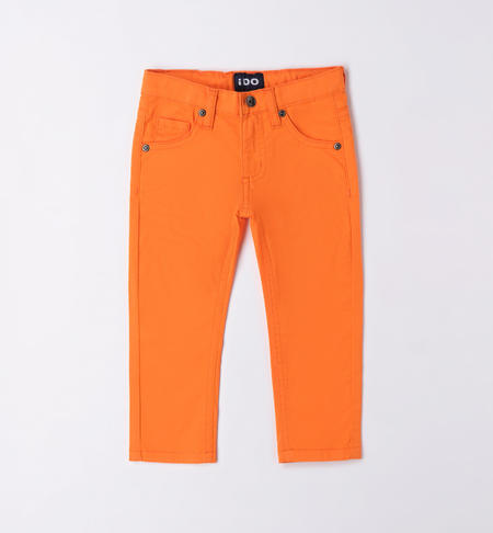 iDO classic trousers for boys from 9 months to 8 years ARANCIONE-1853