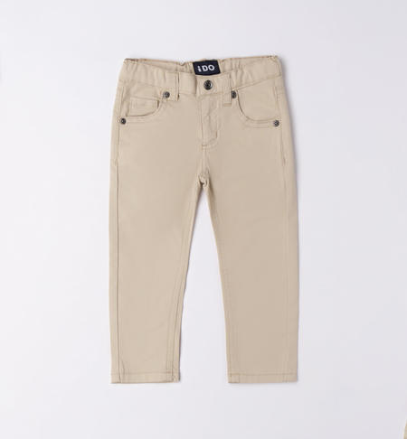 iDO classic trousers for boys from 9 months to 8 years BEIGE-0435