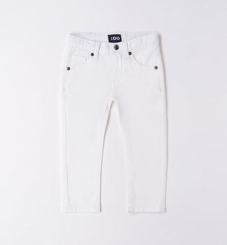 iDO classic trousers for boys from 9 months to 8 years BIANCO-0113