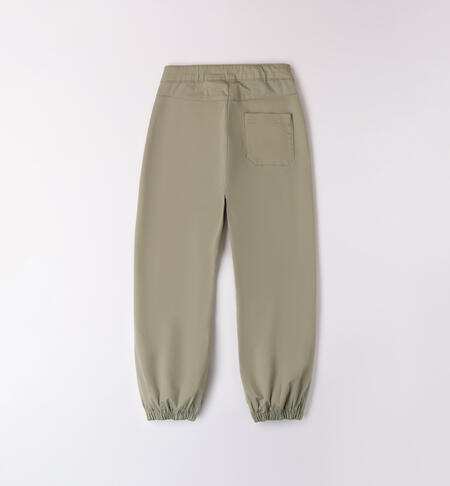 Girl's cuffed trousers VERDE MILITARE-4836
