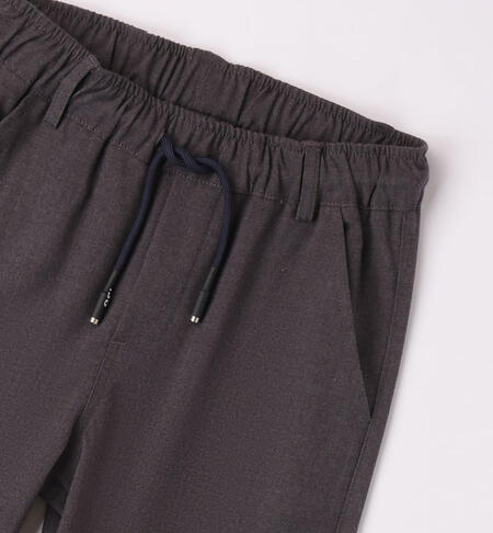 iDO trousers with a keyring for boys from 8 to 16 years GRIGIO MELANGE SCURO-8994