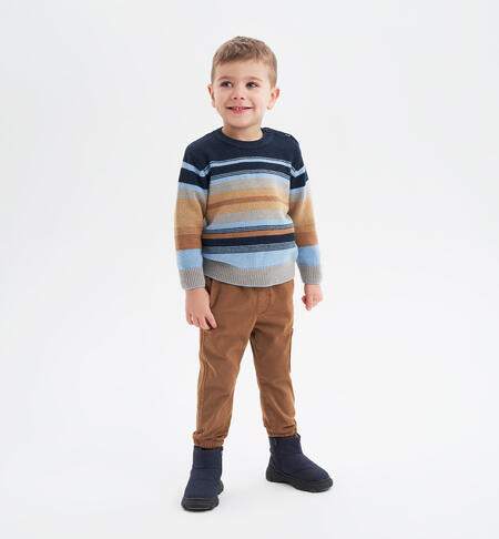 Pantalone con tascone bambino MARRONE