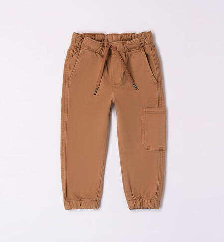 iDO pocket trousers for boys from 9 months to 8 years DARK BEIGE-0818