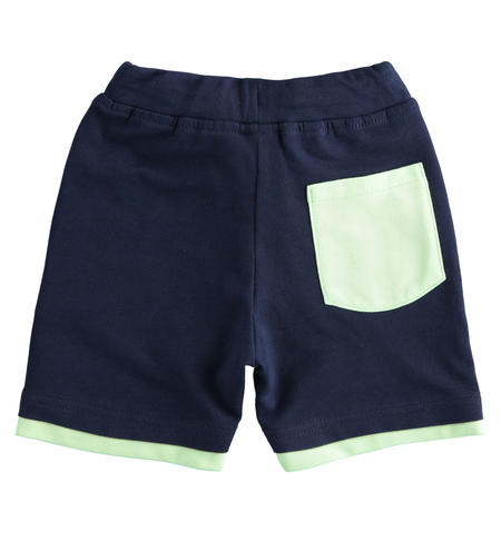 Comfortable 100% cotton short trousers for boys from 6 months to 8 years iDO NAVY-3854